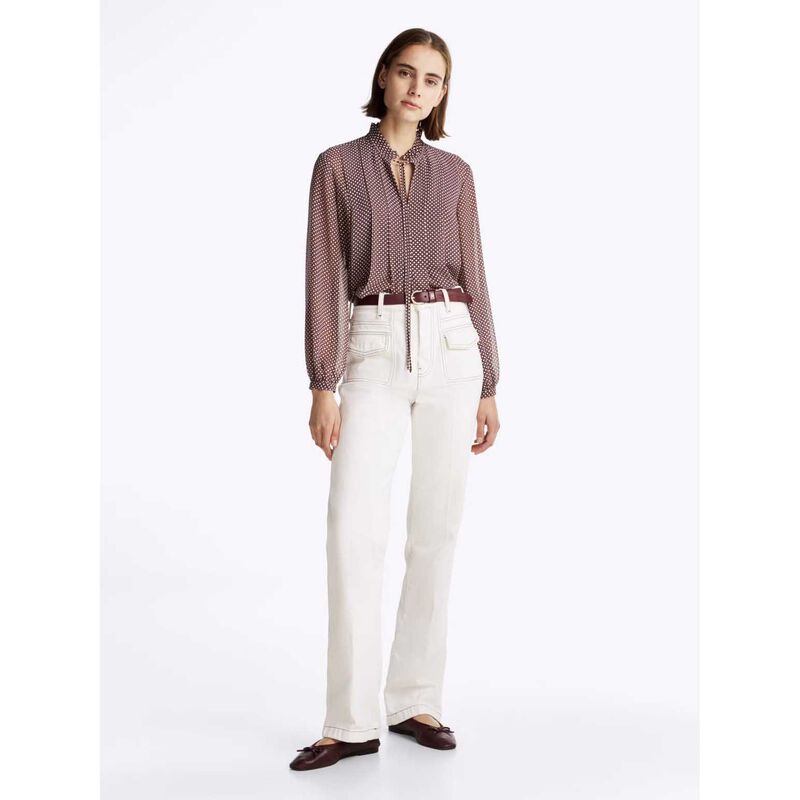 Tommy Hilfiger Ruffle Pleat Print Ls Blouse image number 3